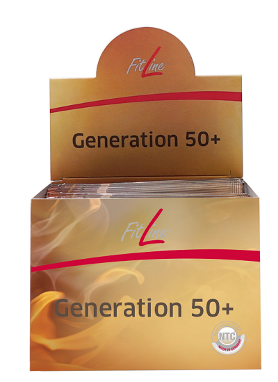 ▶ FitLine 제너레이션 50+는 50대 이상 사람들에게 특별한 영양소를 공급하기 위해, 전 세계적으로 사랑받는 FitLine 파워칵테일과 함께 섭취하도록 고안된 제품이다.